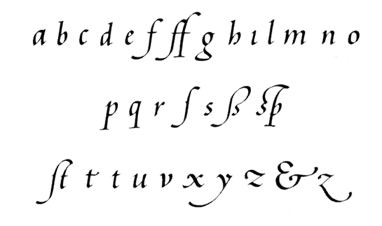 scrittura corsiva cancelleresca minuscola o italico minuscolo